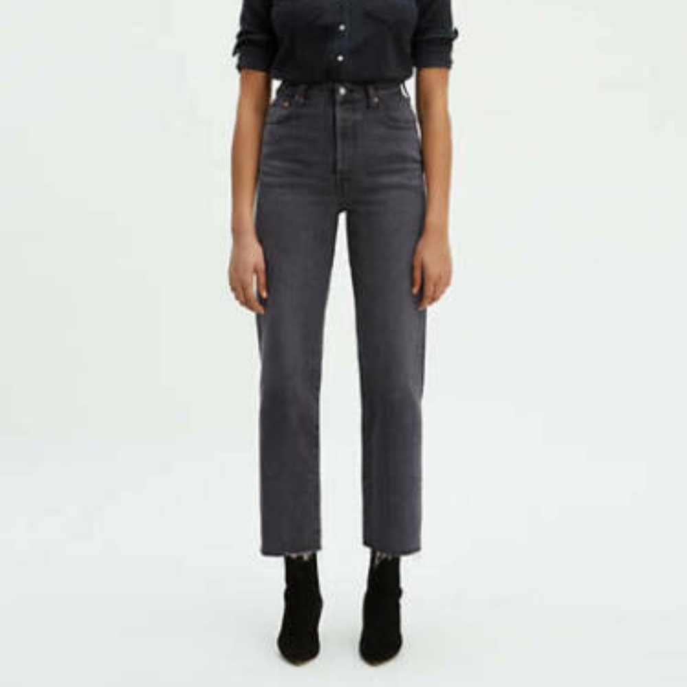 Levi's Ribcage Straight Ankle Denim Jeans - Picture 8 of 8